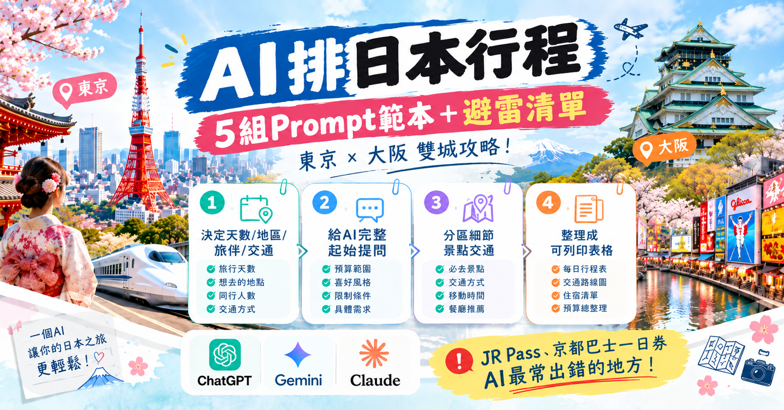 AI排日本行程教學